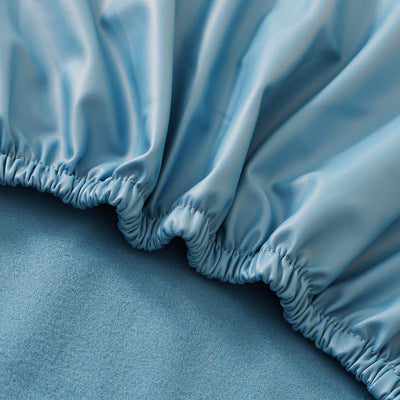 Sky Blue Leather Kontorstoltrekk