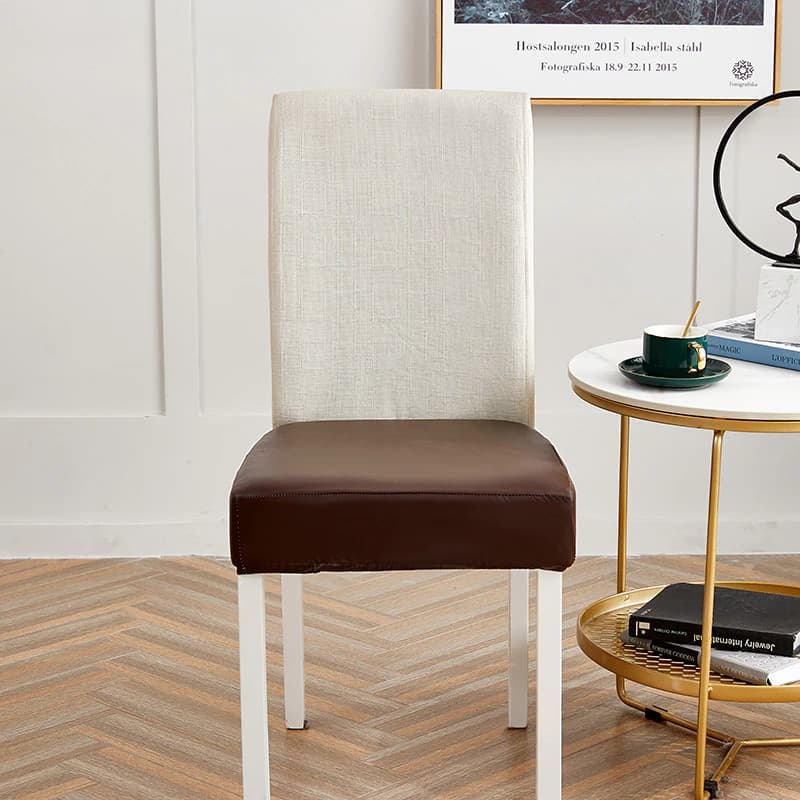 Kastanjebrun Stolsetetrekk I Kunstskinn