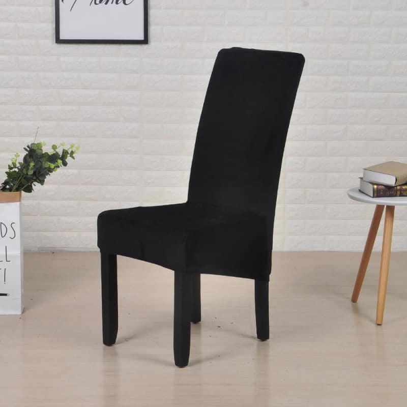 Stor Størrelse Plain Black Velvet Stoltrekk