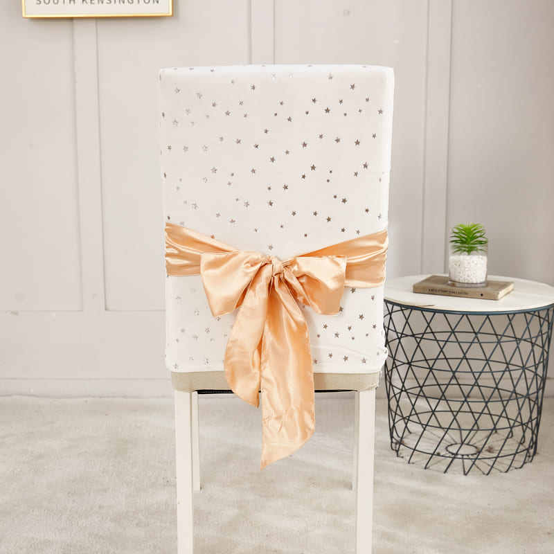 Hvit Fløyel Julestoltrekk