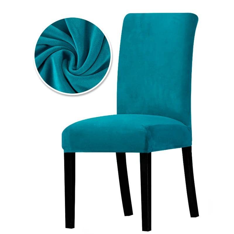 Turkisblå Fløyelstoltrekk