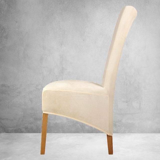 Xl Velvet Stoltrekk Beige Ecru