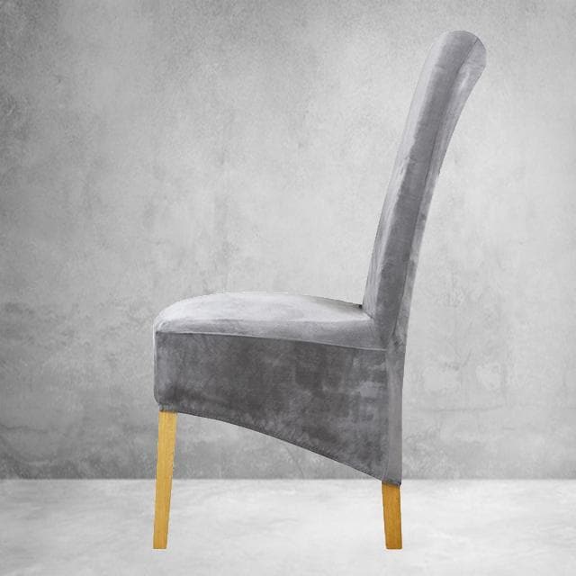 Xl Grey Velvet Stoltrekk