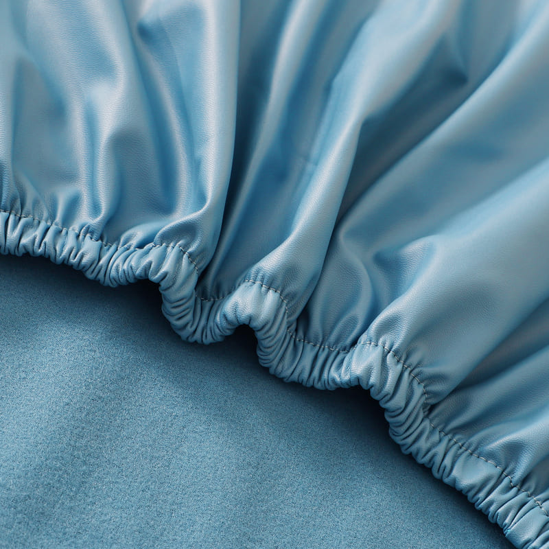 Sky Blue Leather Kontorstoltrekk