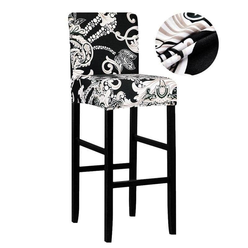 Svart Barkrakktrekk Med Paisley-Mønster Beige Malmo